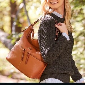 Dooney & Bourke Dillen Elegant Sand pebbled Leather Shoulder Bag